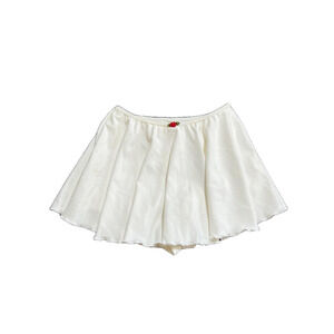 Frankies Bikinis- White Bikini Skirt Bottoms